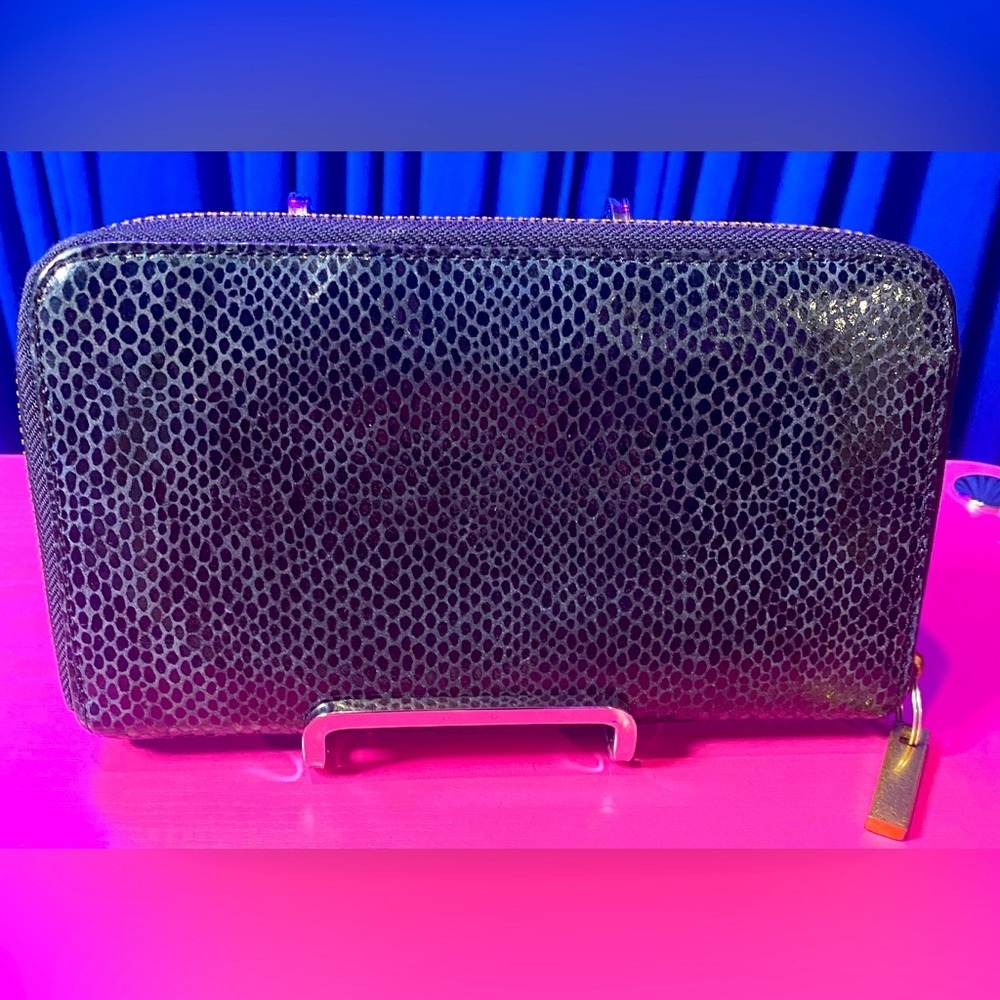 Tory Burch Python Snakeskin Leather Full Zip Cont… - image 2